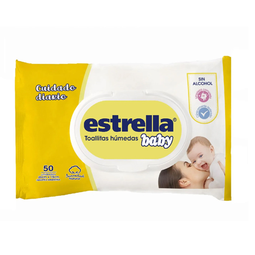 Toallitas Humedas Estrella Cuiado Diario x 50 unidades