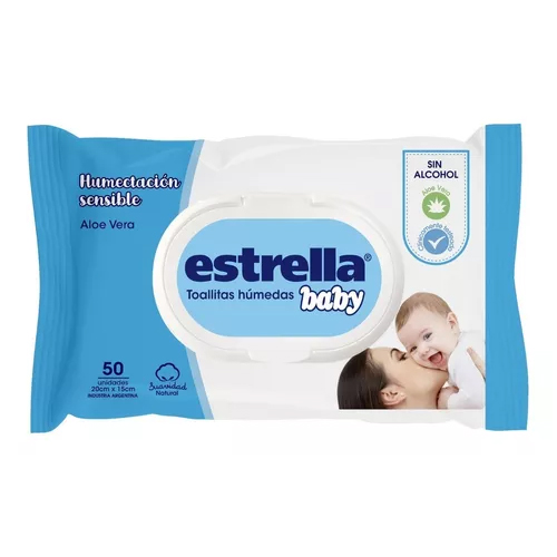 Toallitas Humedas Estrella Humectación Sensible x 50 unidades