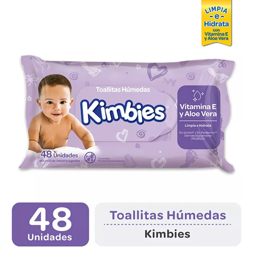 Toallitas Humedas Kimbies x 48 unidades