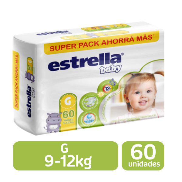 Pañales Estrella Baby G x 60 unidades
