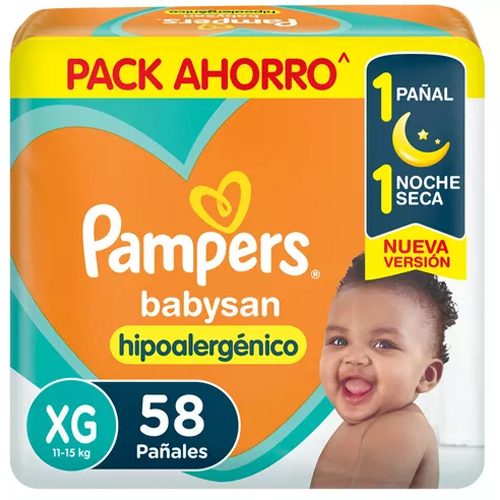 Pampers Babysan XG x 58 unidades