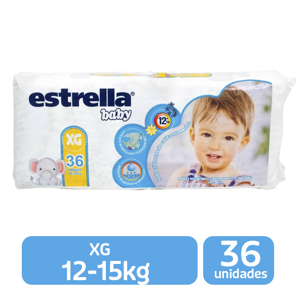 Pañales Estrella Pañal XG x 36 unidades