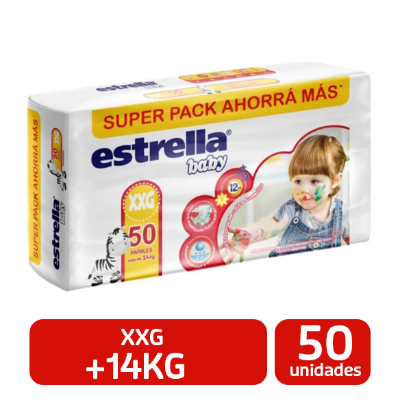 Pañales Estrella Baby XXG x 50 unidades