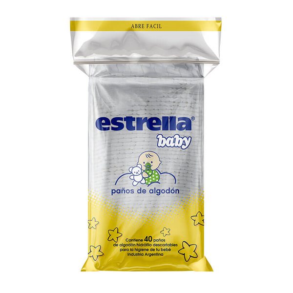 Paños de Algodón Estrella x 40 unidades
