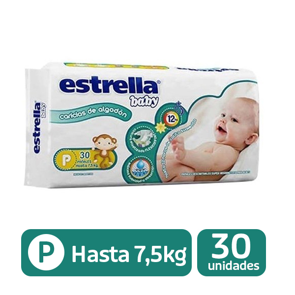 Pañales Estrella Baby P x 30 unidades