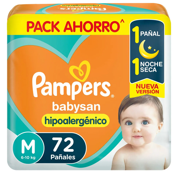 Pampers Babysan M x 72 unidades