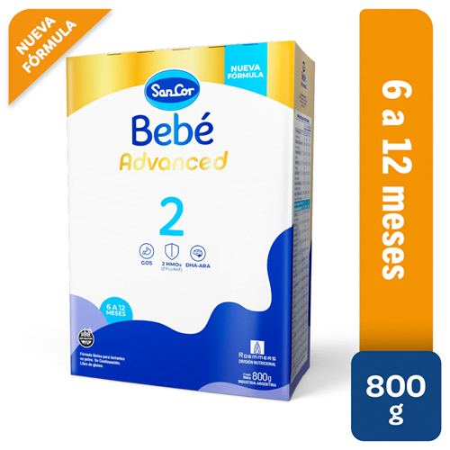 Sancor Bebe Nº2 - Caja x 800g