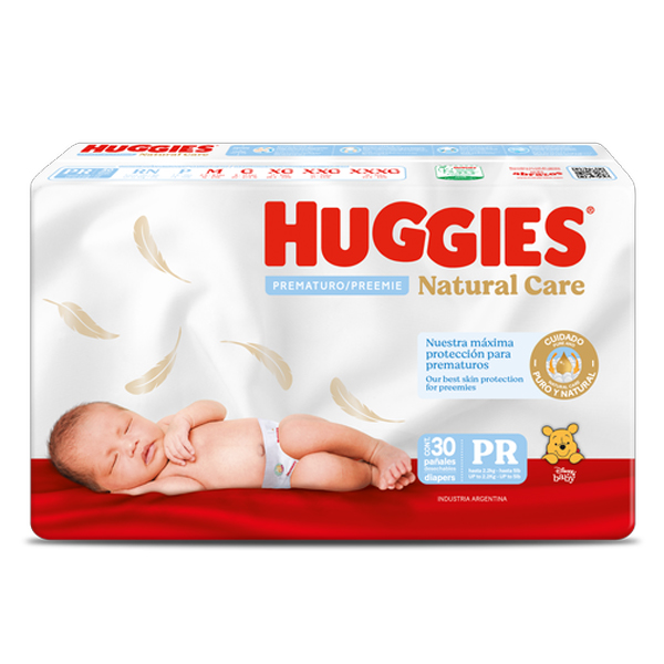 Huggies Natural Care Prematuro x 30 unidades
